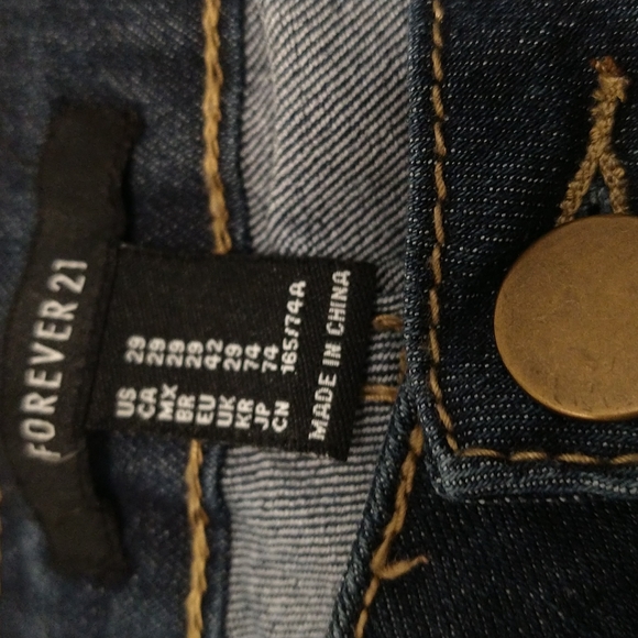 Forever 21 Women Dark Blue Jeans - Picture 7 of 10